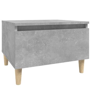 Mesa Auxiliar De Madera Contrachapada Gris Hormigón 50x46x35 Cm Vidaxl