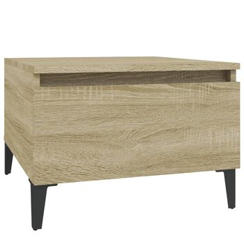 Mesa Auxiliar Madera Contrachapada Roble Sonoma 50x46x35 Cm Vidaxl