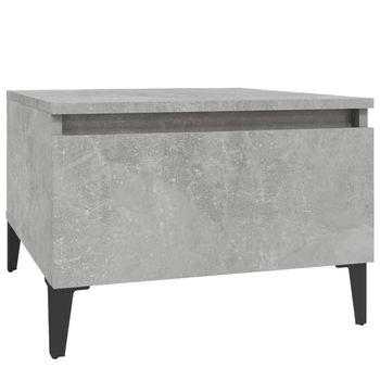 Mesa Auxiliar De Madera Contrachapada Gris Hormigón 50x46x35 Cm Vidaxl