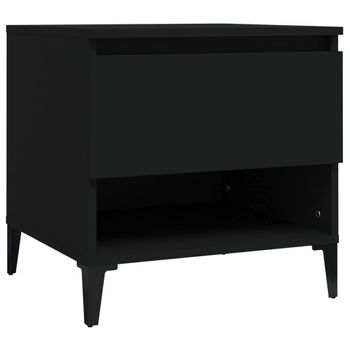 Mesa Auxiliar Madera Contrachapada Negro 50x46x50 Cm Vidaxl