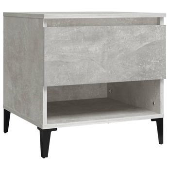 Mesa Auxiliar De Madera Contrachapada Gris Hormigón 50x46x50 Cm Vidaxl