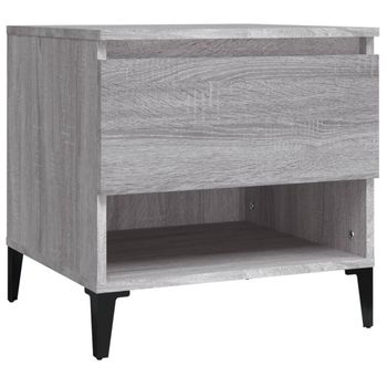 Mesa Auxiliar De Madera Contrachapada Gris Sonoma 50x46x50 Cm Vidaxl