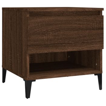 Mesa Auxiliar Madera Contrachapada Roble Marrón 50x46x50 Cm Vidaxl