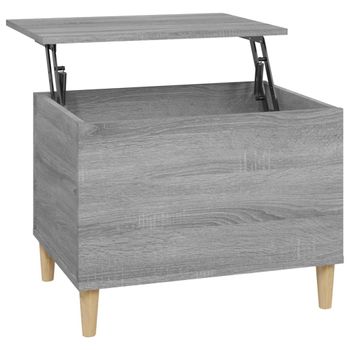 Mesa De Centro Madera Contrachapada Gris Sonoma 60x44,5x45 Cm Vidaxl