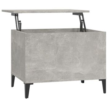 Mesa De Centro Madera Contrachapada Gris Hormigón 60x44,5x45 Cm Vidaxl