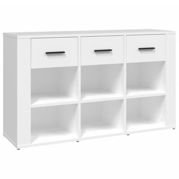 Aparador De Madera Contrachapada Blanco 100x30x59,5 Cm Vidaxl