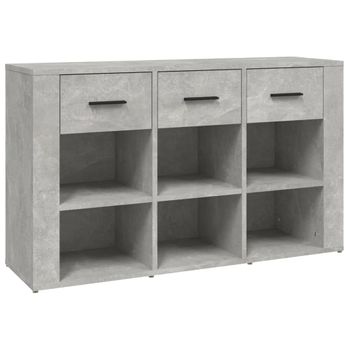 Aparador De Madera Contrachapada Gris Hormigón 100x30x59,5 Cm Vidaxl