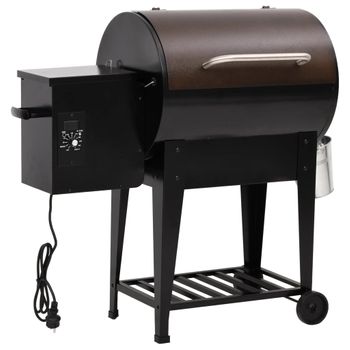 Barbacoa De Pellets Con Estante Inferior Hierro Negro 94 Cm Vidaxl