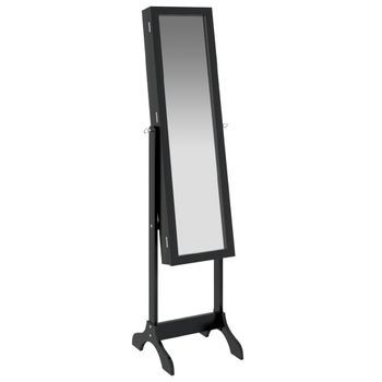 Espejo de pie cuerpo entero Ruffano con estante metal 160 x 44 x 60 cm -  Negro [
