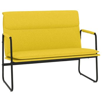 Banco De Tela Amarillo Claro 100x64x80 Cm Vidaxl