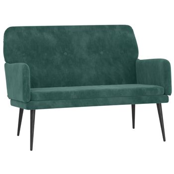 Banco De Terciopelo Verde Oscuro 70x35x41 Cm Vidaxl con Ofertas en