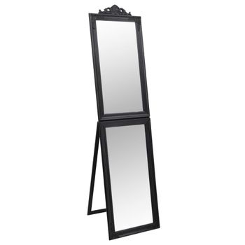 Espejo De Pie Cuerpo Entero Perano Con Estante Metal 160 X 46 X 50 Cm -  Negro [en.casa]