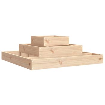 Jardinera De Madera Maciza De Pino 80x80x27 Cm Vidaxl