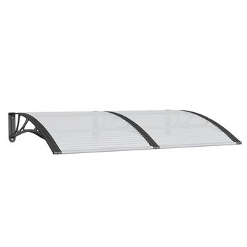 Marquesina Exterior Para Puertas Mellerud Protección Policarbonato /  Plástico 240 X 80 Cm - Negro Y Marrón [en.casa] con Ofertas en Carrefour