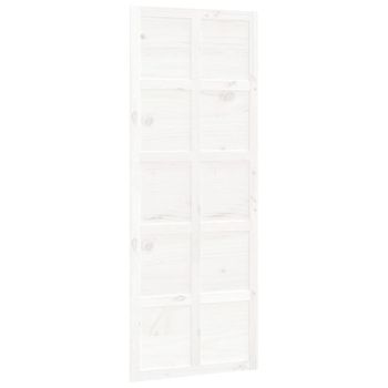 Puerta De Granero Madera Maciza Pino Blanca 80x1,8x214 Cm Vidaxl