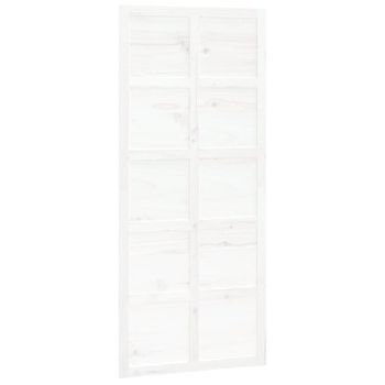 Puerta De Granero Madera Maciza Pino Blanca 90x1,8x214 Cm Vidaxl