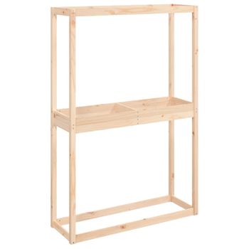 Soporte Para Neumáticos Madera Maciza De Pino 120x40x180 Cm Vidaxl