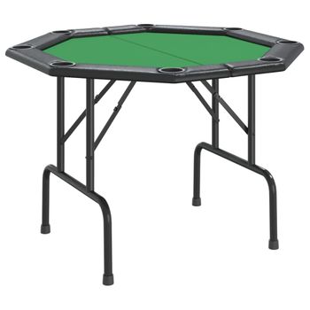 Mesa De Póquer Plegable Para 8 Jugadores Verde 108x108x75 Cm Vidaxl