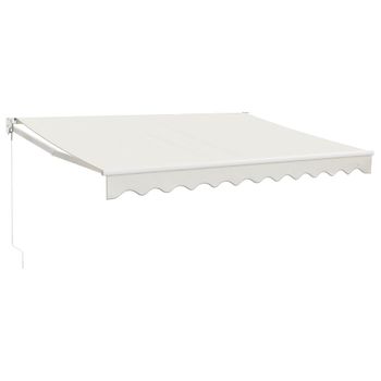 Toldo Retráctil Aluminio Y Tela Color Crema 3x2,5 M Vidaxl