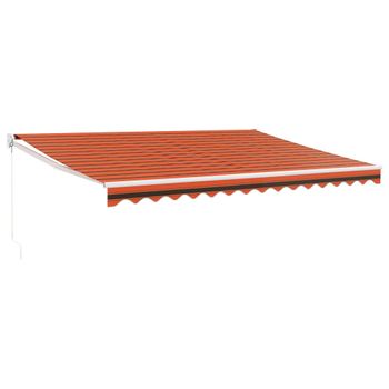 Toldo Retráctil Aluminio Y Tela Naranja Y Marrón 4,5x3 M Vidaxl