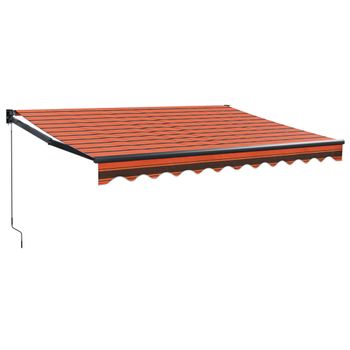 Toldo Retráctil Aluminio Y Tela Naranja Y Marrón 3x2,5 M Vidaxl