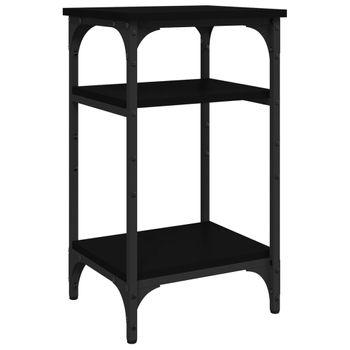 Mesa Auxiliar De Madera Contrachapada Negro 35x30x60 Cm Vidaxl