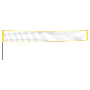 Red De Bádminton Tela Pe Amarillo Y Negro 600x155 Cm Vidaxl