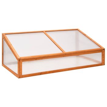 Invernadero Madera De Abeto Naranja 110x58,5x39 Cm Vidaxl