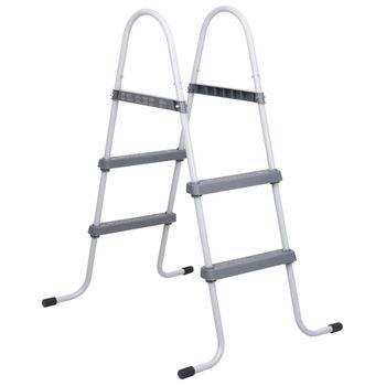 Escalera De Piscina Acero Gris 84 Cm Vidaxl