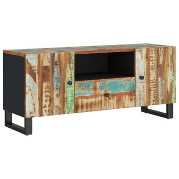 Mueble Tv Madera Reciclada Y Madera Contrachapada 105x33,5x46cm Vidaxl