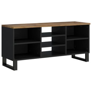 Mueble De Tv Madera Mango Y Madera Contrachapada 100x33x46 Cm Vidaxl