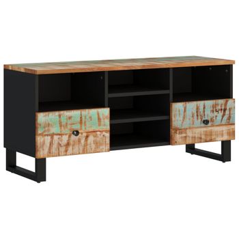 Mueble De Tv Madera Reciclada Madera De Ingeniería 100x33x46 Cm Vidaxl