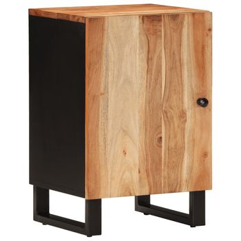 Mueble de lavabo con 2 cestas madera teca maciza 74x45x75 cm