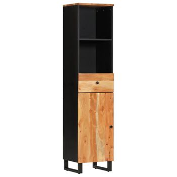 Estante De Baño Madera Maciza De Pino Negro 63x26x171 Cm Vidaxl con Ofertas  en Carrefour