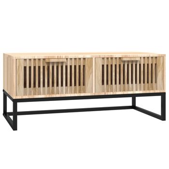 Mesa De Centro Hierro Y Madera Contrachapada 80x40x35 Cm Vidaxl