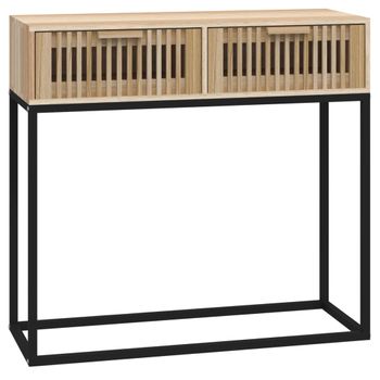 Mesa Consola Hierro Y Madera Contrachapada 80x30x75 Cm Vidaxl