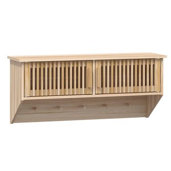 Armario Pared Ganchos Madera Contrachapada 80x24x35,5 Cm Vidaxl