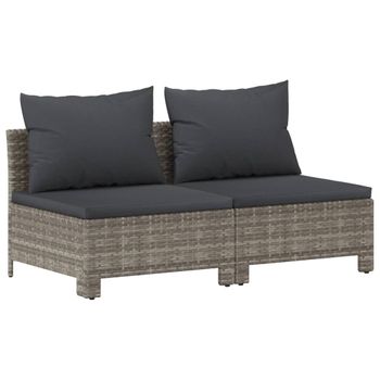 Cojines Nel Para Sofá O Sillones De Jardín En Ratán, R3 70x70 Gris con  Ofertas en Carrefour