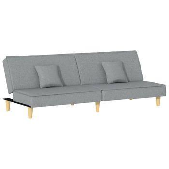 Sofá Cama De Suelo 2 En 1 Terciopelo Gris Claro 122x204x55 Cm Vidaxl con  Ofertas en Carrefour