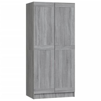 Armario De Madera Contrachapada Gris Sonoma 82,5x51,5x180 Cm Vidaxl