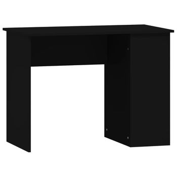 Escritorio De Madera Contrachapada Negro 100x55x75 Cm Vidaxl