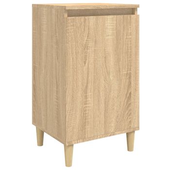 Mesita De Noche Madera Contrachapada Roble Sonoma 40x35x70 Cm Vidaxl