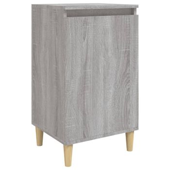 Mesita De Noche Madera Contrachapada Gris Sonoma 40x35x70 Cm Vidaxl