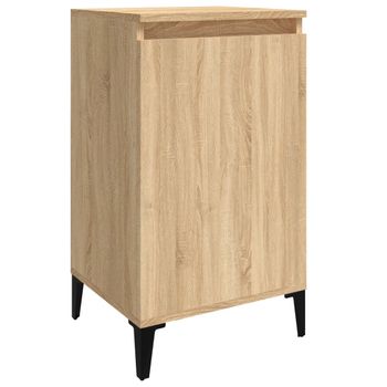 Mesita De Noche Madera Contrachapada Roble Sonoma 40x35x70 Cm Vidaxl