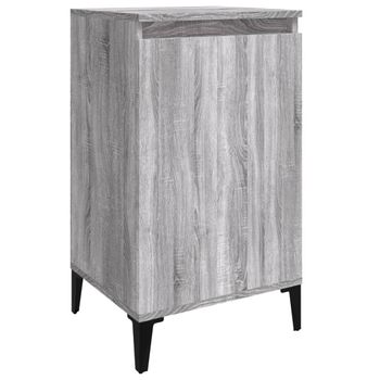 Mesita De Noche Madera Contrachapada Gris Sonoma 40x35x70 Cm Vidaxl