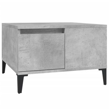 Mesa De Centro Madera Contrachapada Gris Hormigón 55x55x36,5 Cm Vidaxl