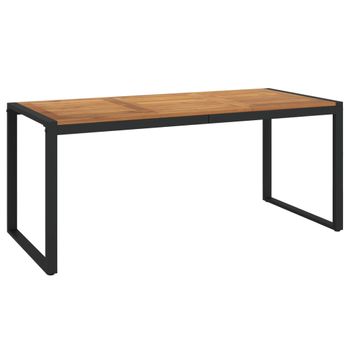 Mesa De Jardín Con Patas En U Madera Maciza Acacia 180x90x75 Cm Vidaxl