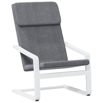 Sillón De Tela Gris Oscuro - Bjorn - Sillón 1 Plaza Fijo Recto Patas con  Ofertas en Carrefour