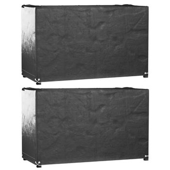 Fundas Muebles De Jardín 2 Uds 8 Ojales Rectangular 125x55x75cm Vidaxl