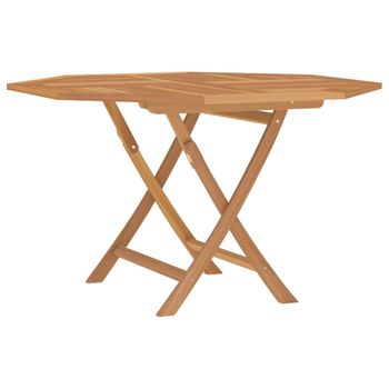 Mesa plegable de jardín madera maciza de teca 50x50x50 cm - referencia  Mqm-315452